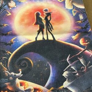 Jack & Sally The Night Before Christmas Canvas Reusable Tote Bag. Gothic Romance